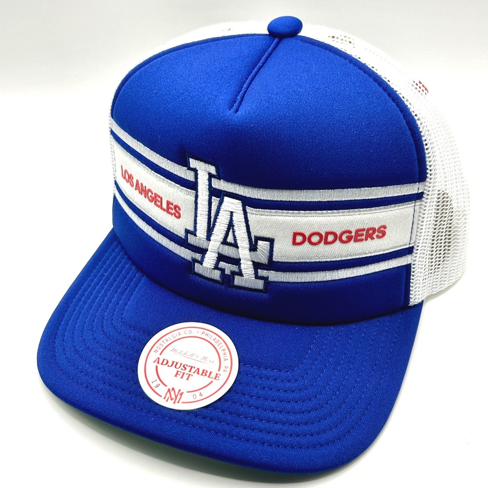 LA Dodgers Mitchell & Ness Trucker Hat OSFA Blue Mesh Snapback MLB Sporty Retro